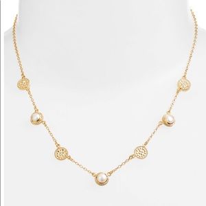 Anna Beck Freshwater Pearl Station Collar Necklace